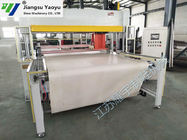 Touchscreen Display Hydraulic Traveling Head Cutting Machine For Floor Materials / Soft Film